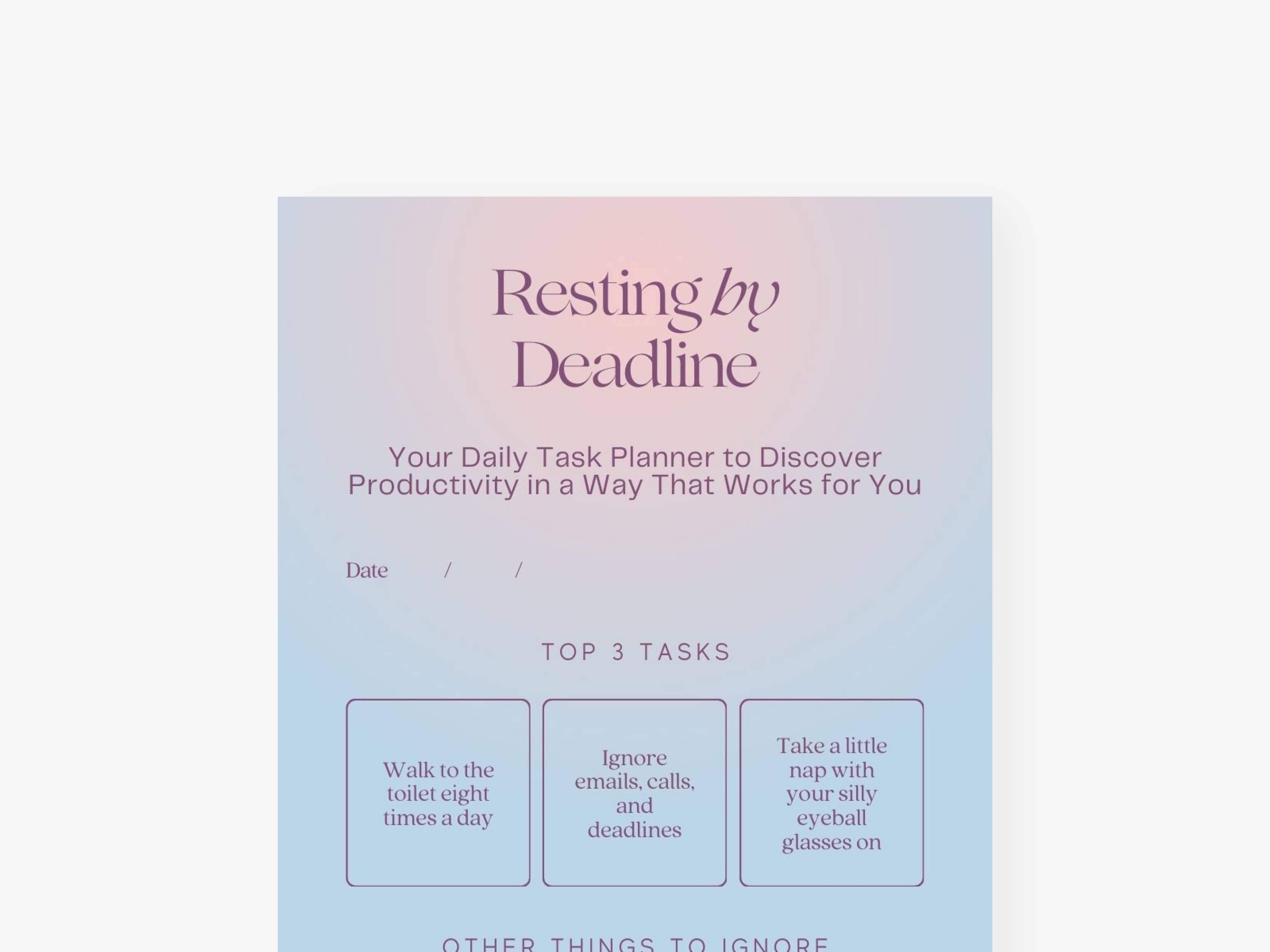 Notatblokk "Resting"