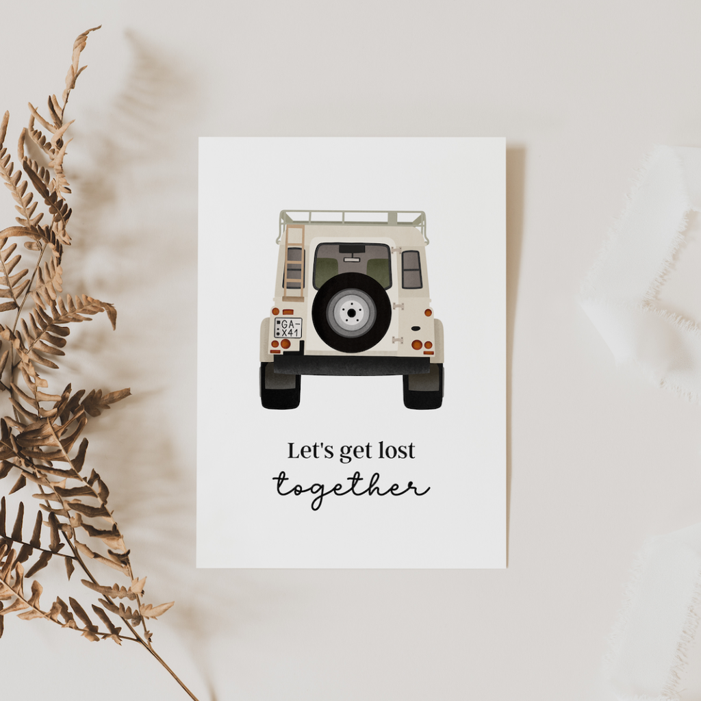 Kort med konvolutt | Let's get lost together