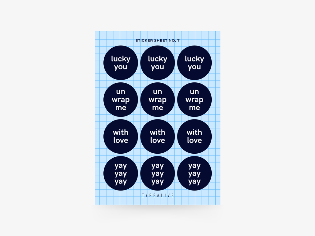 Sticker Sheet No. 7
