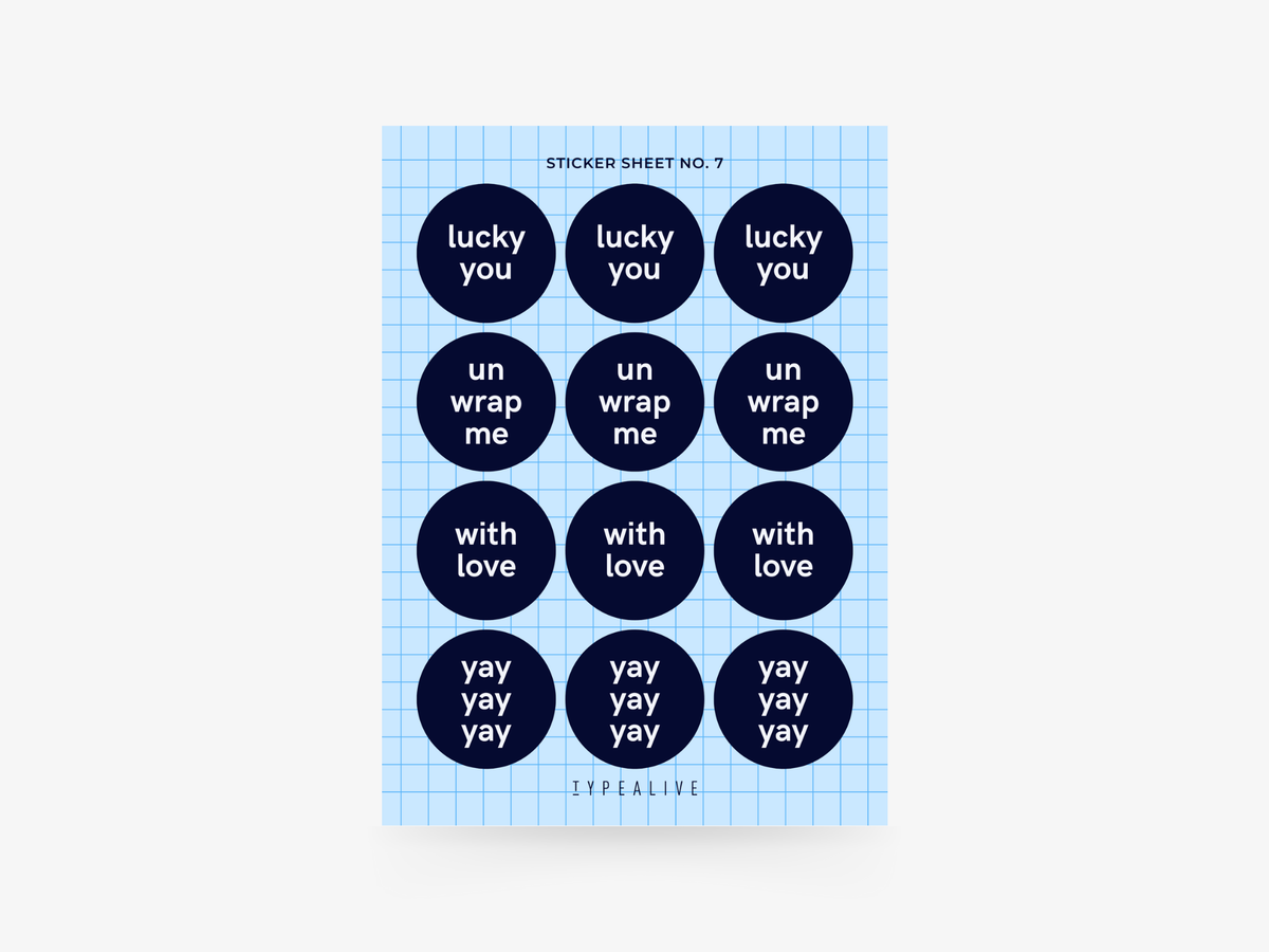 Sticker Sheet No. 7
