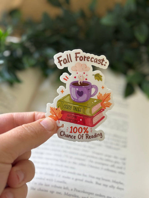 100% chance of reading | Vinyl klistremerke