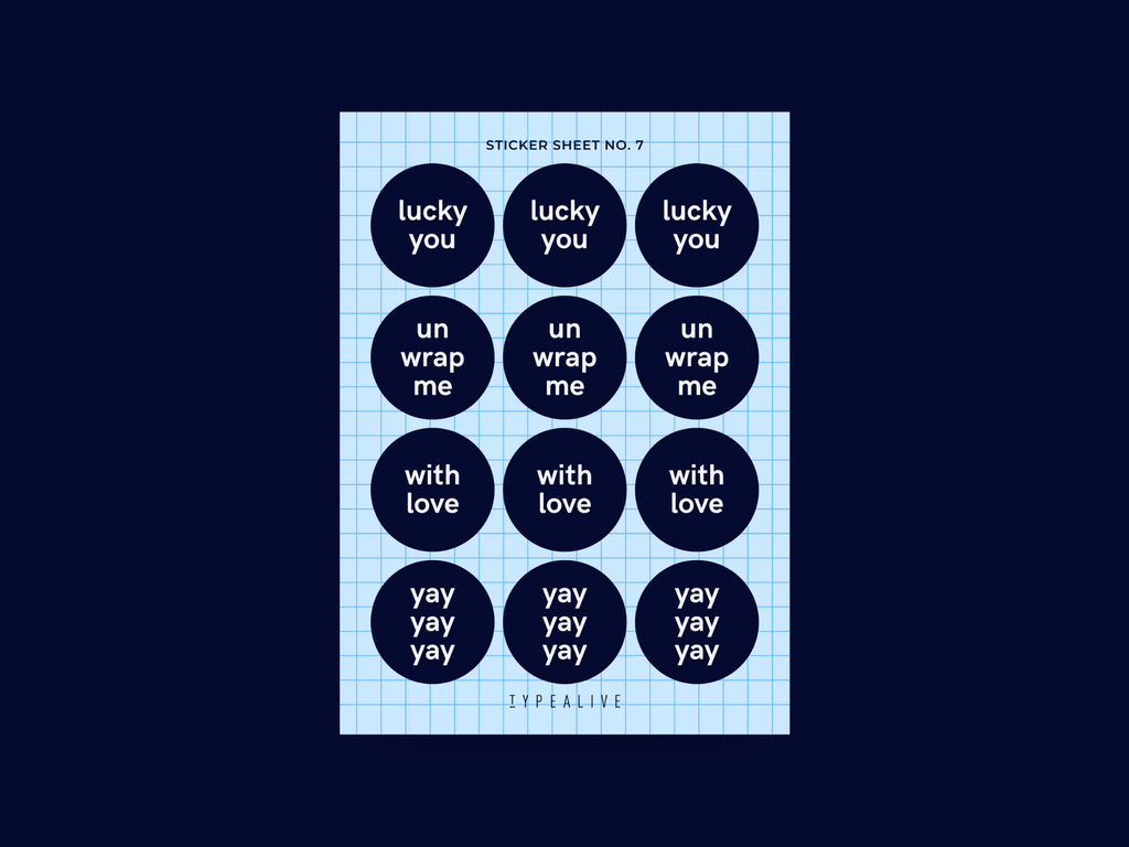 Sticker Sheet No. 7
