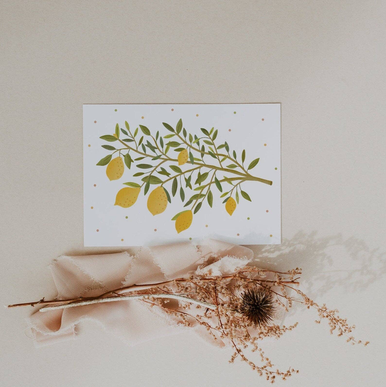 Kort med konvolutt Lemon Branch